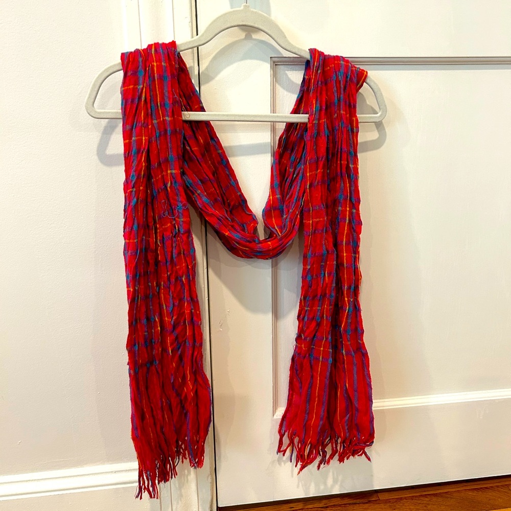 Pink plaid multicolor scarf!! 🧣